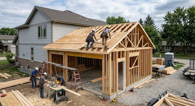 Attached Garage Construction in Pearland, TX