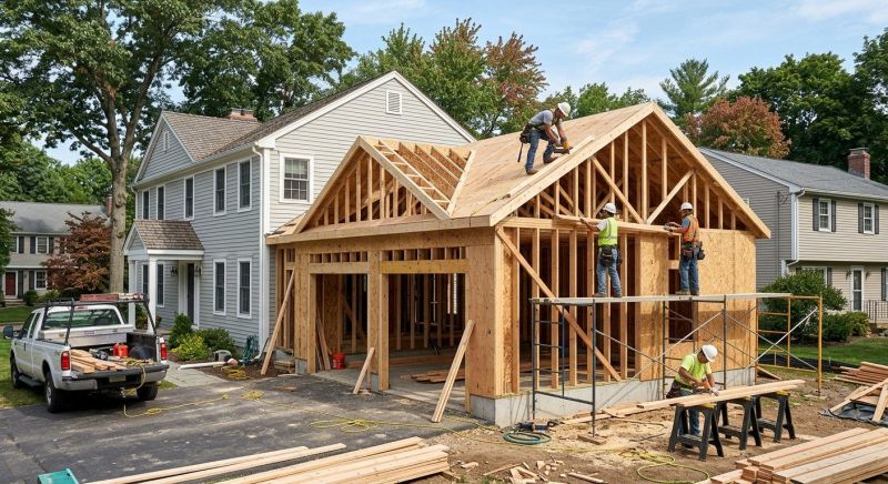 Attached Garage Construction in Katy, TX