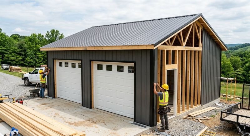 Attached Garage Construction in Katy, TX