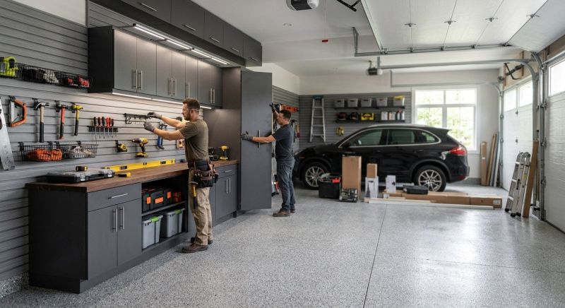 Four Car Garage Installation in Houston, TX