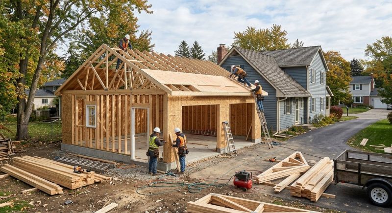 Wood Garage Installation in Conroe, TX